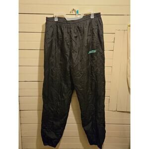 Vintage Game Day NFL Pants Mens XXL New York Jets Black Windbreaker Track Pants